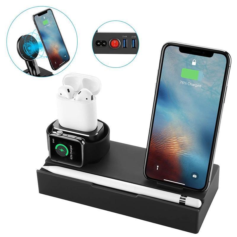 Eight in One Wireless Charging Bracket charging multiple devices at once